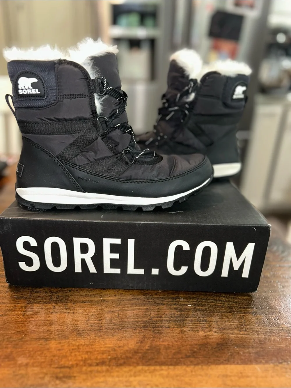NEW Sorel Women's Whitney Short Lace II Boots Black Size 8 NIB